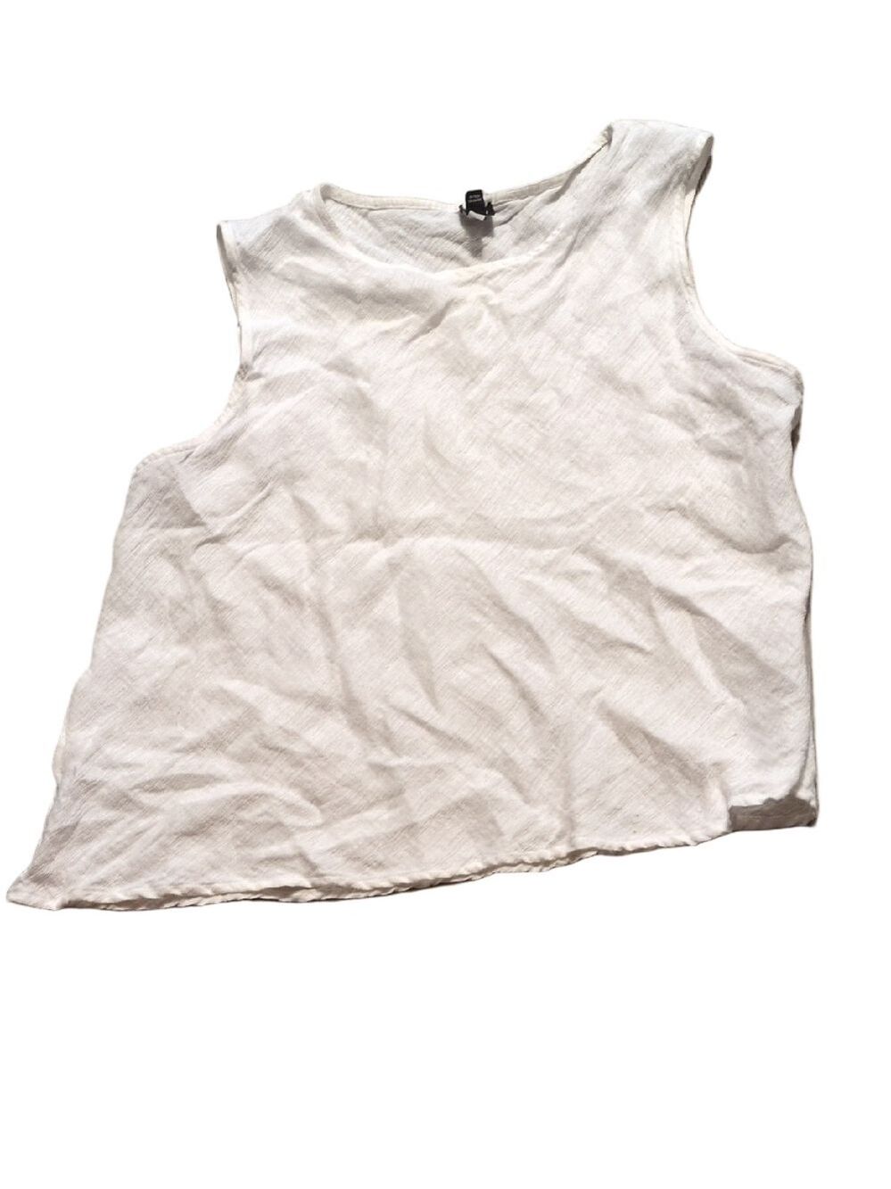 Eileen Fisher White Linen Blend Tank Top Size 3X - Picture 1 of 4